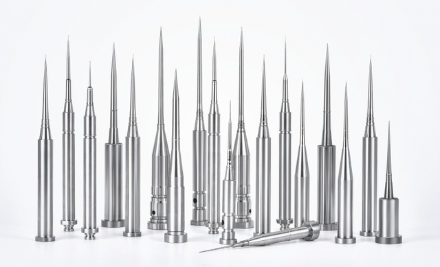 Pièces de moule personnalisées pour injection de plastique médical – Fabriquées avec M380-S136 pour broches et coupelles médicales