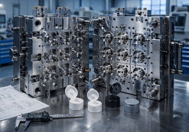 Moulage par injection de capuchon rabattable multi-cavité personnalisé