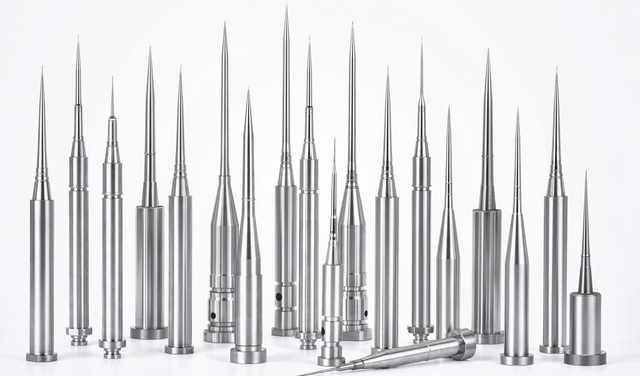 Pièces de moule personnalisées pour injection de plastique médical – Fabriquées avec M380-S136 pour broches et coupelles médicales