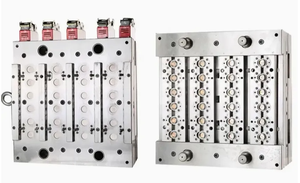 Moulage par injection de capuchons à clipser multi-cavités
